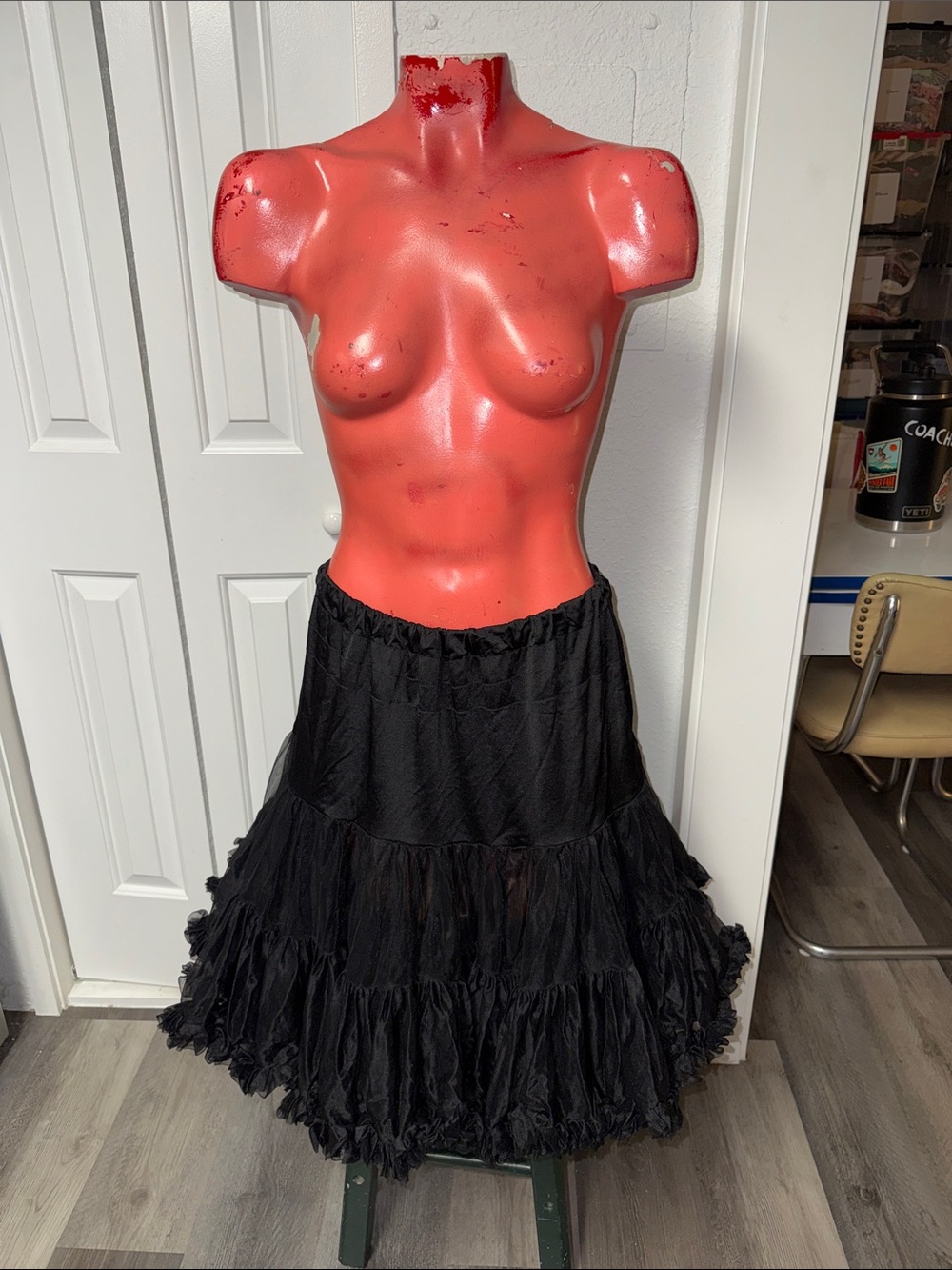 Vintage Malco Modes tiered ruffle skirt